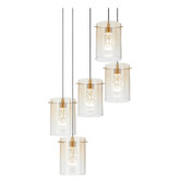 Bright Sea Lighting Ximena Metal &amp; Glass LED 5 Light Pendant
