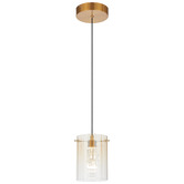 Bright Sea Lighting Ximena Metal &amp; Glass LED Pendant Light