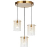 Bright Sea Lighting Ximena Metal &amp; Glass LED 3 Light Pendant