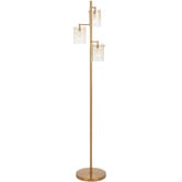 Bright Sea Lighting Ximena Metal &amp; Glass LED 3 Light Floor Lamp