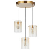 Bright Sea Lighting Ximena Metal &amp; Glass LED 3 Light Pendant