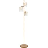 Bright Sea Lighting Ximena Metal &amp; Glass LED 3 Light Floor Lamp