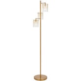 Bright Sea Lighting Ximena Metal &amp; Glass LED 3 Light Floor Lamp