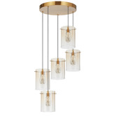 Bright Sea Lighting Ximena Metal &amp; Glass LED 5 Light Pendant