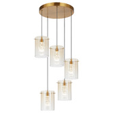 Bright Sea Lighting Ximena Metal &amp; Glass LED 5 Light Pendant