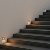 Bright Sea Lighting Iker Brass &amp; Glass LED Step Light