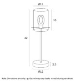Bright Sea Lighting Ximena Glass Shade LED Table Lamp