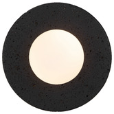 Bright Sea Lighting Mathilde Black Frost Glass Outdoor Wall Light