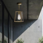 Bright Sea Lighting Scottsdale Small Brass 3-Way Exterior Pendant