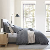 Private Collection Dark Grey Marbella Cotton Quilt Cover Set