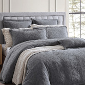 Private Collection Dark Grey Marbella Cotton Quilt Cover Set