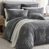 Private Collection Charcoal Maisey Stonewashed Cotton Quilt Cover Set
