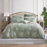 Private Collection Moss Maisey Stonewashed Cotton Quilt Cover Set
