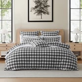 Private Collection Charcoal Waverley Cotton Slub Jacquard Quilt Cover Set	