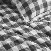 Private Collection Charcoal Waverley Cotton Slub Jacquard Quilt Cover Set	
