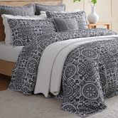 Private Collection Charcoal Mayfair Jacquard Quilt Cover Set
