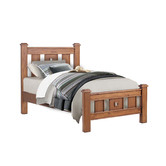 Hawthorne Home Walnut Melliodas Pine Wood Bed
