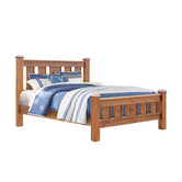 Hawthorne Home Walnut Melliodas Pine Wood Bed