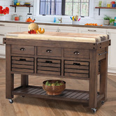 Hawthorne Home Hunter Pine Kitchen Cart