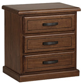 Hawthorne Home Dark Brown Merlin Wooden Bedside Table