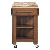 Hawthorne Home Brooke Pine Kitchen Cart