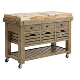 Hawthorne Home Hunter Pine Kitchen Cart