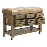 Hawthorne Home Hunter Pine Kitchen Cart