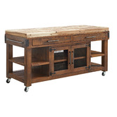 Hawthorne Home Pedro Pine Kitchen Cart