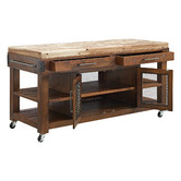 Hawthorne Home Pedro Pine Kitchen Cart
