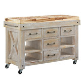 Hawthorne Home Finnegan Wooden Kitchen Cart