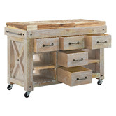 Hawthorne Home Finnegan Wooden Kitchen Cart
