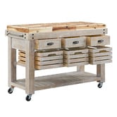 Hawthorne Home Yukon Wooden Kitchen Cart