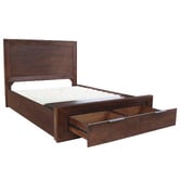 Hawthorne Home Denham Pine Wood Bed Frame with Storage Drawers