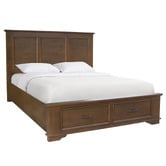 Hawthorne Home Isadora Pine Wood Bed Frame with Storage Drawers
