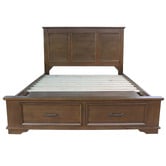 Hawthorne Home Isadora Pine Wood Bed Frame with Storage Drawers
