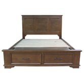 Hawthorne Home Isadora Pine Wood Bed Frame with Storage Drawers