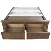 Hawthorne Home Isadora Pine Wood Bed Frame with Storage Drawers