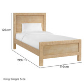 Hawthorne Home Lucas Pine Wood Bed Frame
