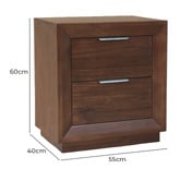 Hawthorne Home Denham Pine Wood Bedside Table