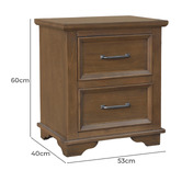Hawthorne Home Isadora Pine Wood Bedside Table