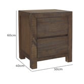 Hawthorne Home Oliver Pine Wood Bedside Table