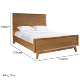 Hawthorne Home California Pine Wood Bed Frame