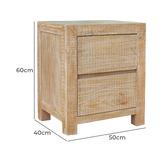 Hawthorne Home Oliver Pine Wood Bedside Table