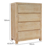 Hawthorne Home Oliver 4 Drawer Tallboy