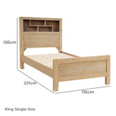 Hawthorne Home Oliver King Single Bookcase Bed Frame