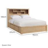 Hawthorne Home Oliver Bed Frame with Bookcase &amp; Drawers