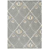 Morris &amp; Co Grey Trellis Hand-Tufted Wool-Blend Rug