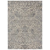 Morris &amp; Co Ink Floral Strawberry Thief Hand-Tufted Rug