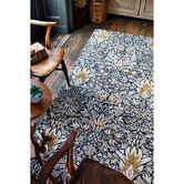 Morris &amp; Co Indigo Snakeshead Hand-Tufted Wool-Blend Rug