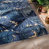 Morris &amp; Co Indigo Acanthus Hand-Tufted Outdoor Rug